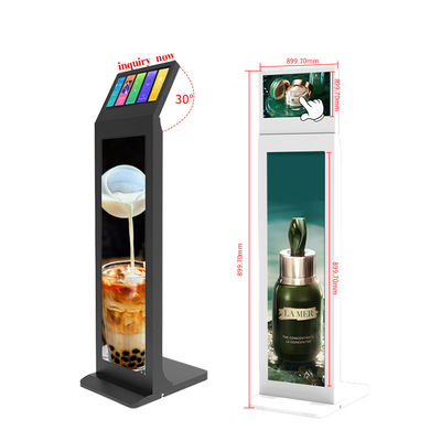 ODM Floor Standing Digital Signage 13.3+37 Inch Dual Screen Indoor