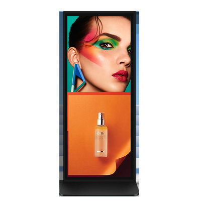 Splicing 70 Inch 4K LCD Advertising Kiosk with Free CMS Software High Resolution