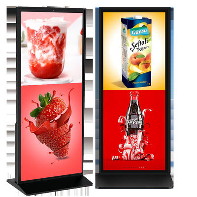 70 Inch Indoor Touch Screen Totem , 178° Visual Angle LCD Advertising Kiosk