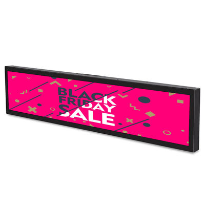 VETO 28 Inch Streched Bar Lcd Display Indoor Ultra Wide Strip Shelf Edge Advertising Digital Signage For Supermarket