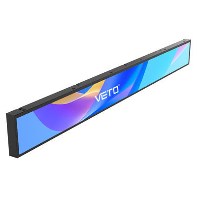 VETO 16.4-58 Inch Ultra Wide Shelf Edge Advertising LCD?Display Indoor High Brightness Stretched Bar LCD Screen?