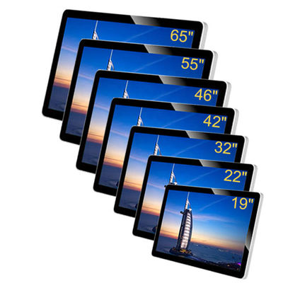 Full Size Digital Wall Display , Wall Mount LCD Display Long Hour Advertising Playing