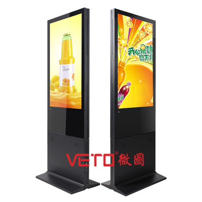 High Accuracy Free Standing Display Signs , Double Sided LCD Display With Android OS