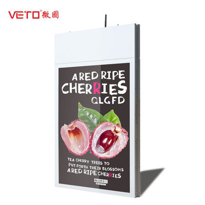 White Hanging Digital Signage 43 Inch Vivid Image Layout 50000 Long Life Cycle