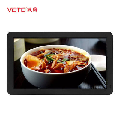 High Resolution Airport Wall Mounted Digital Signage With Surface Tempered Glass Protection
