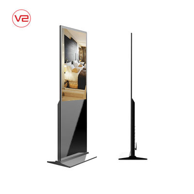 Android Wifi Floor Standing Digital Signage Multiple Languages High Color Uniformity