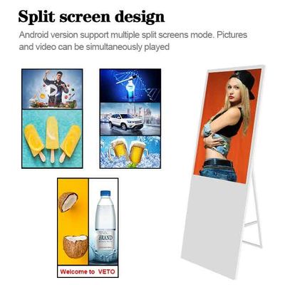 Floor Stand LCD Sign menu rotation Portable LCD Billboard USB2.0