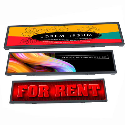 38.5 Inch Wall Mounted Digital Signage Stretched Bar LCD Screen Shelf Advertising